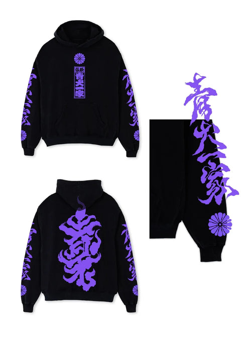 Crew Hoodie (Black / Purple)