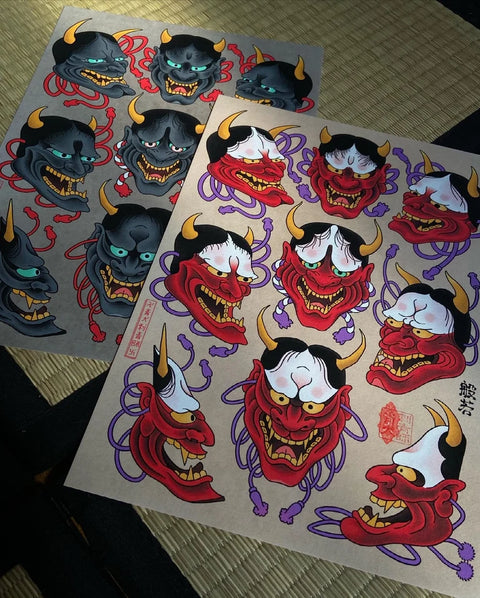 Hannya flasheet / AWAGAMI Kozo Washi (A4)