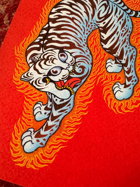 Print Korean Tiger (Fire Version) (A5)