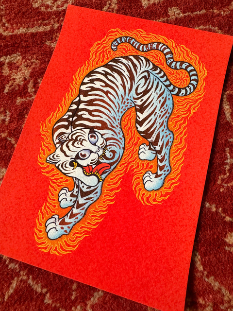 Print Korean Tiger (Fire Version) (A5)