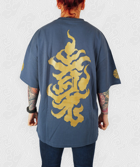 Oversized fit Tee - Navy / Gold Bonji