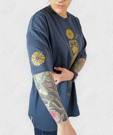 Oversized fit Tee - Navy / Gold Bonji