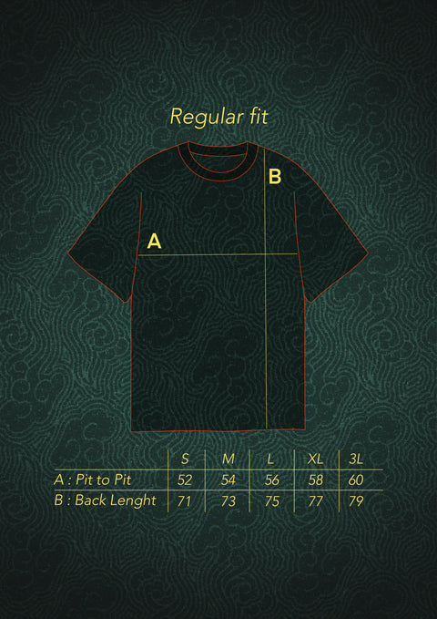 Regular fit Tee - Black / Glow in the Dark Bonji