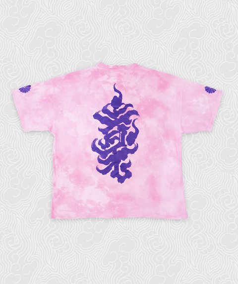 Oversized fit Tee - Purple Bonji / Pink Tie n Dye