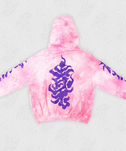 Tie'n'Dye Crew Hoodie (Pink / Purple)