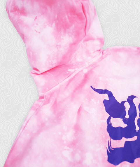 Tie'n'Dye Crew Hoodie (Pink / Purple)