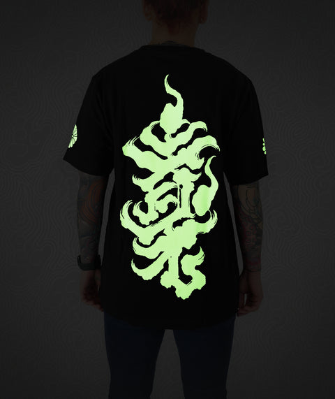 Regular fit Tee - Black / Glow in the Dark Bonji