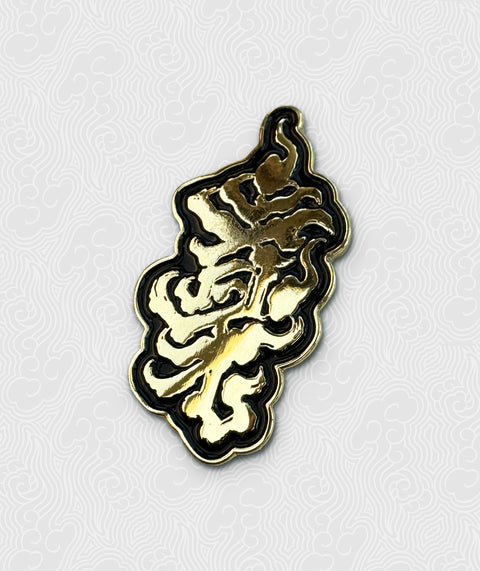 Gold Bonji (青犬) enamel pin's