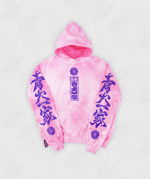 Tie'n'Dye Crew Hoodie (Pink / Purple)