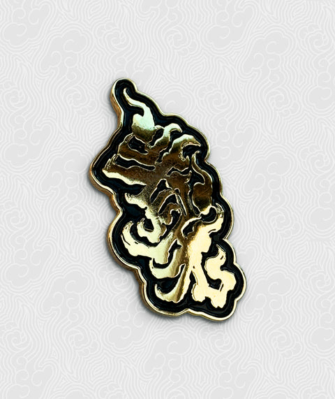 Gold Bonji (青犬) enamel pin's