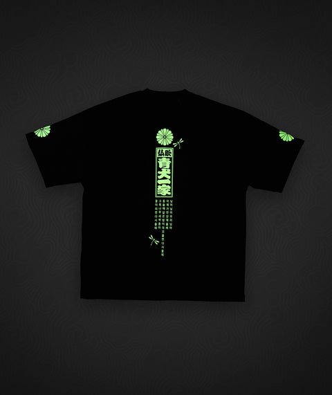 Oversized fit Tee - Black / Glow in the Dark Bonji