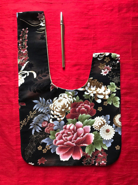 Sac Tokyo, Motifs Kikko, grosses fleurs de chrysanthèmes et de pivoines