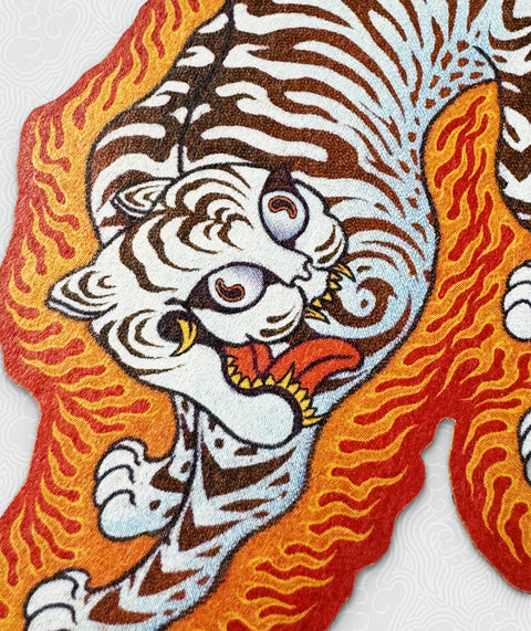 Sticker (1) Tigre Coréen Traditionnel 호랑이 (Kraft)